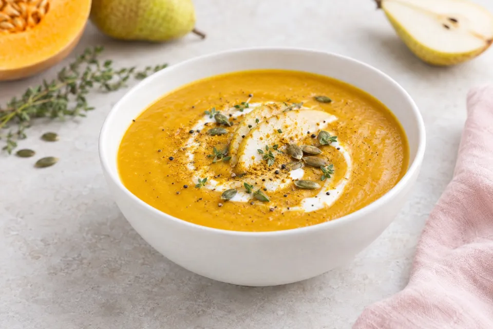 Curried Squash and Pear Soup