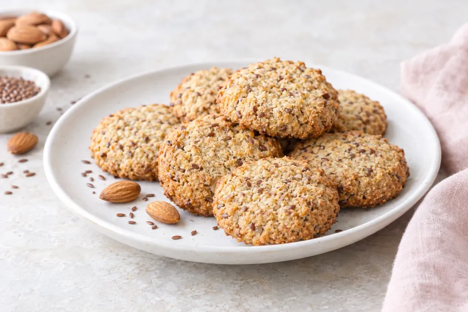 Sugar-Free Flourless Cookies with Almond Flour and Flaxseed