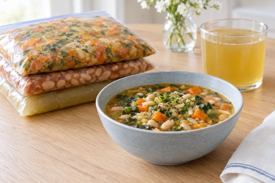 How to Freeze Soup, Beans, and Broth