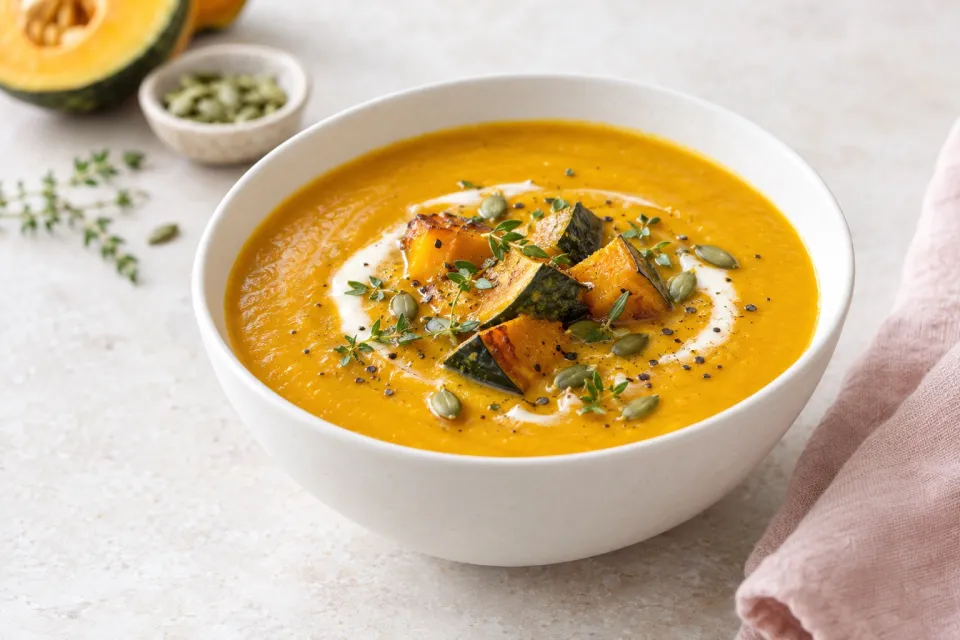 Roasted Kabocha Squash Soup