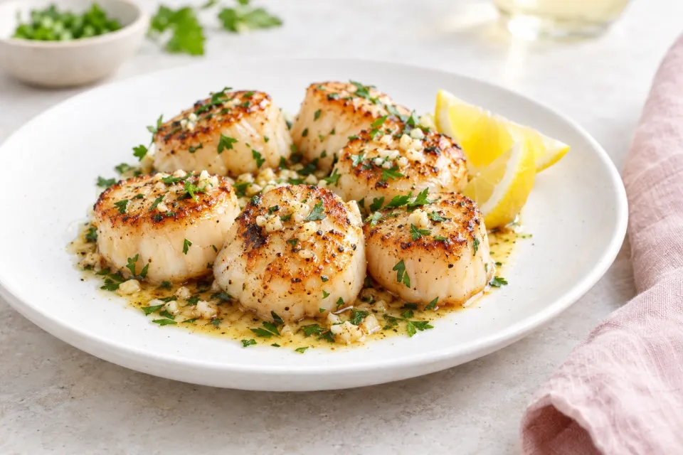 Sauteed Scallops with Garlic