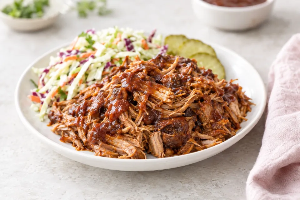 Instant Pot Pulled Pork with Low-Sugar Barbecue Sauce