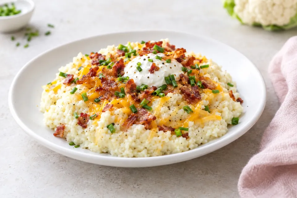 Instant Pot Low-Carb Loaded Cauliflower Mash