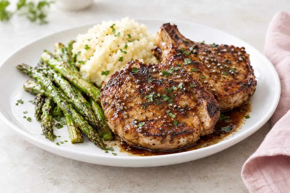 Balsamic Dijon Pork Chops