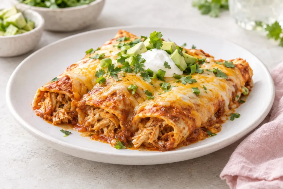Slow Cooker Chicken Enchiladas