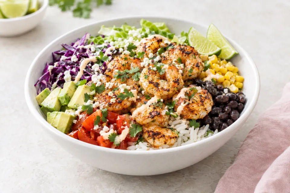 Grilled Shrimp Taco Bowl