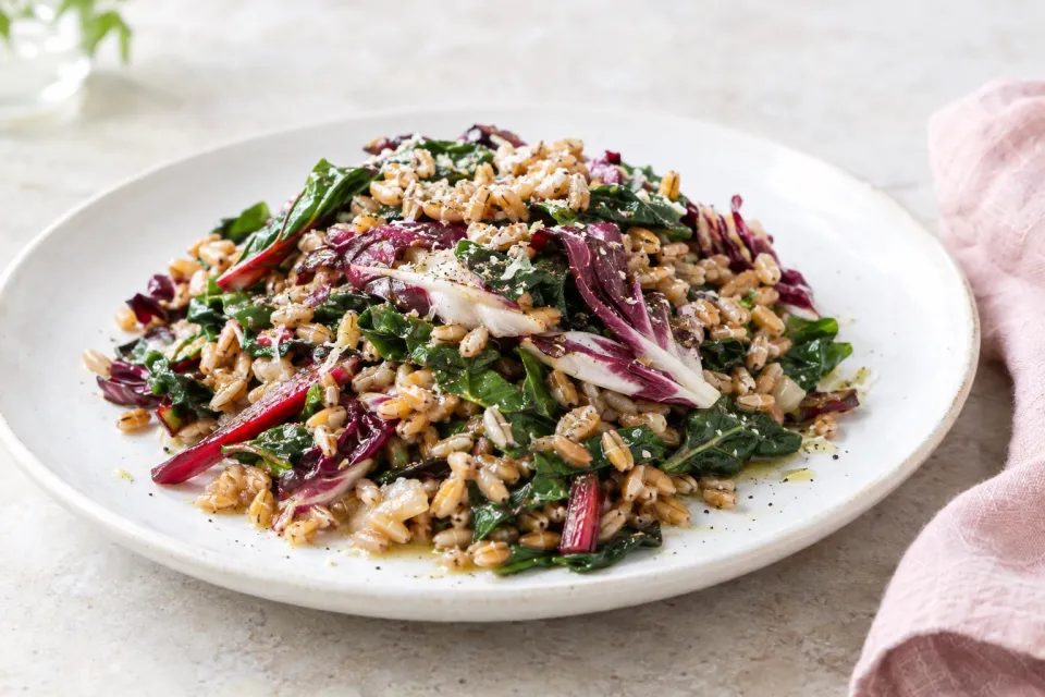 Farro with Swiss Chard and Radicchio