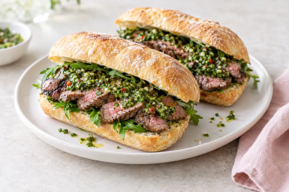 Steak and Chimichurri Sandwiches