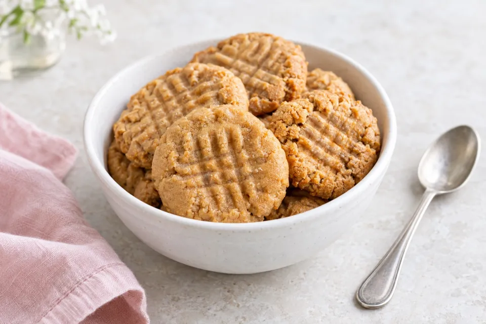Soft and Crunchy Peanut Butter Cookies