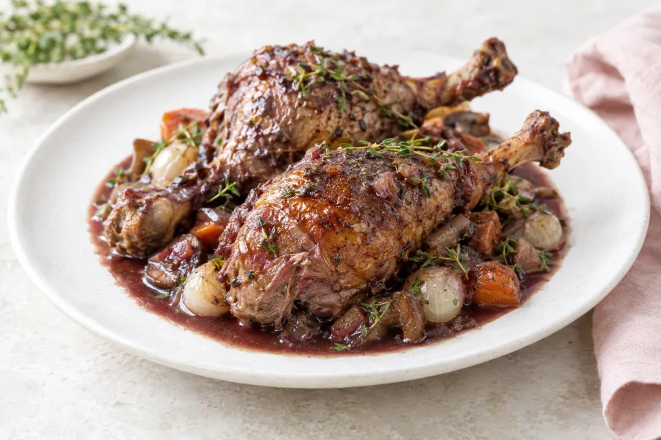 Red Wine–Braised Turkey Legs