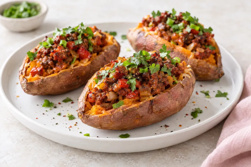 Chorizo-Stuffed Sweet Potatoes