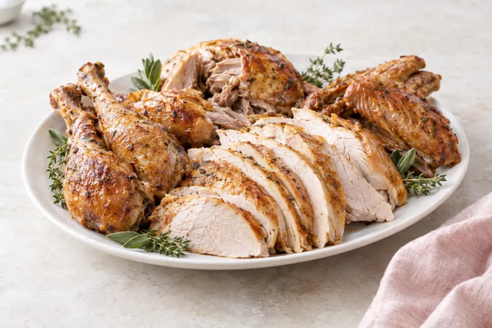 Roast Turkey in Parts