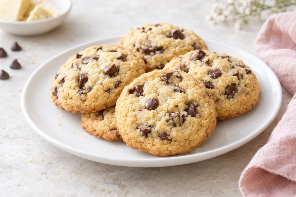 Cocoa Butter Cookies with Chocolate Chips
