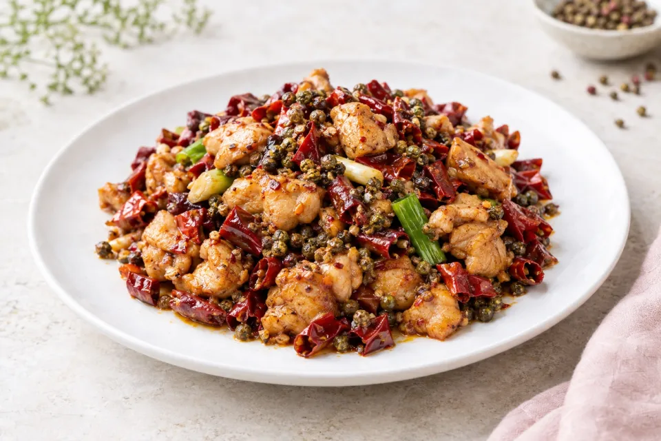 Sichuan Chicken with Peppercorns and Chile