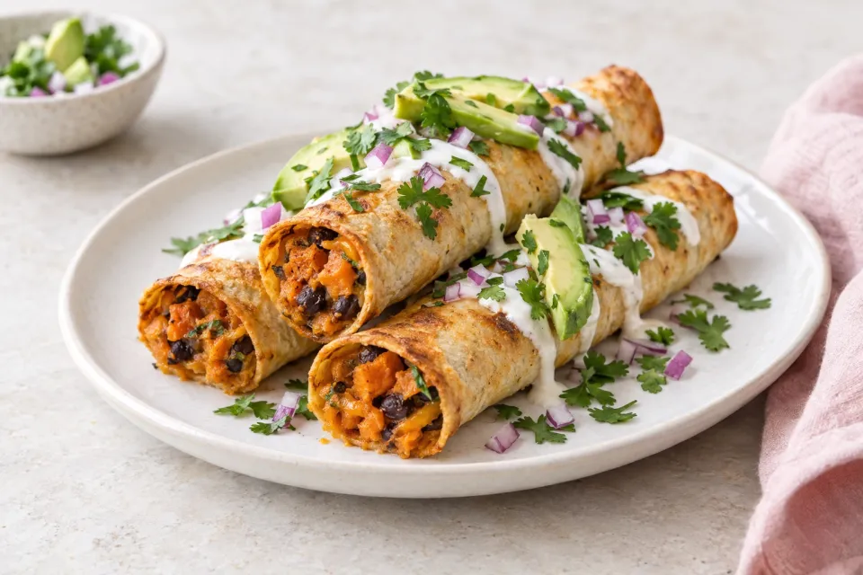 Baked Sweet Potato Taquitos
