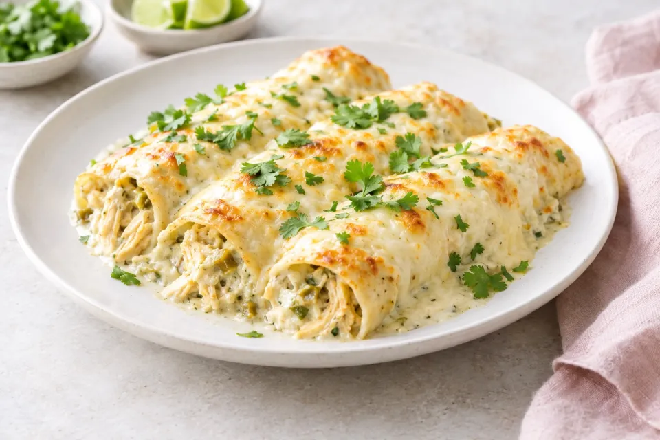The Best Creamy Chicken Enchiladas