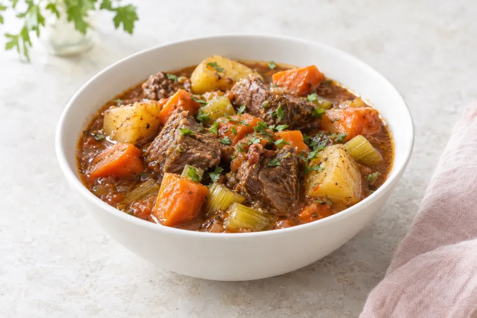 Pressure Cooker Beef and Vegetable Stew