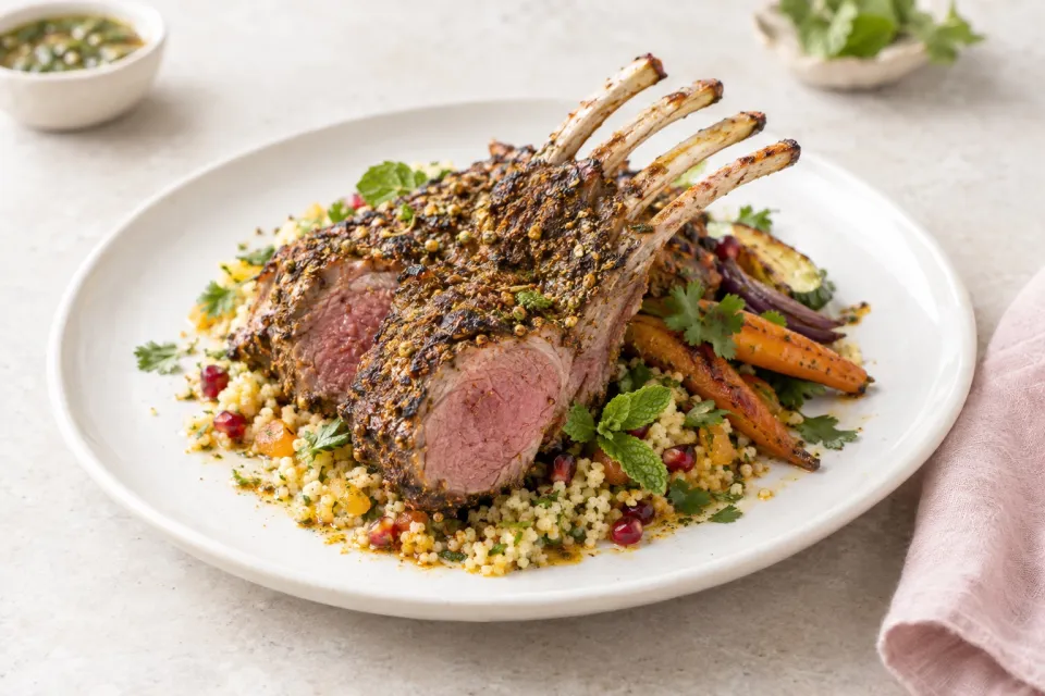 Grilled Moroccan-Spiced Rack of Lamb