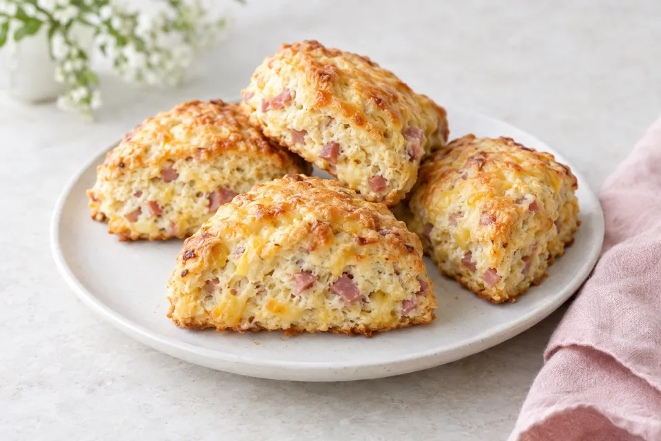 Easy Ham and Cheese Scones
