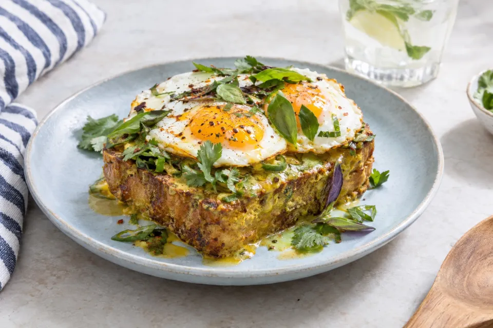Savory Green Curry French Toast