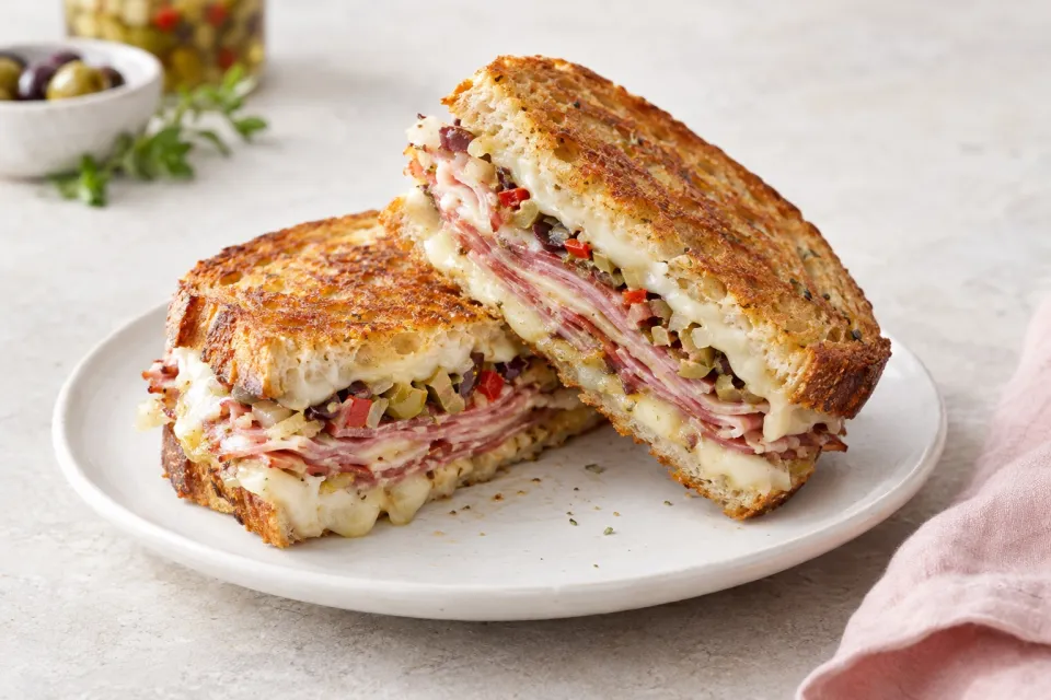 Muffuletta Grilled Cheese