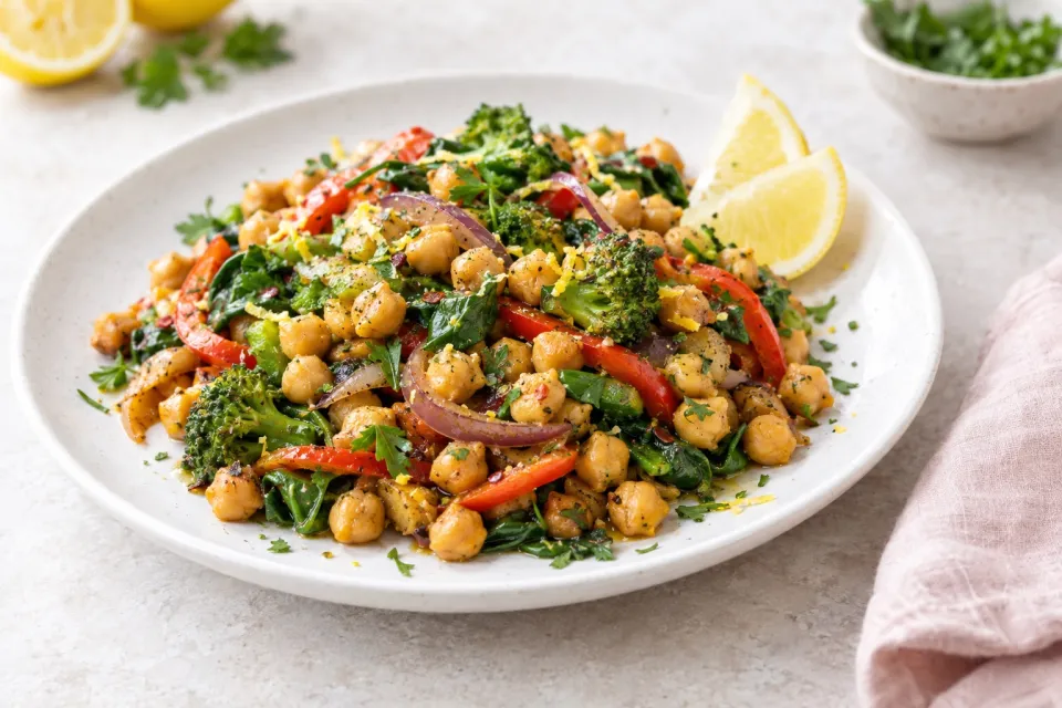 Lemony Chickpea Stir-Fry