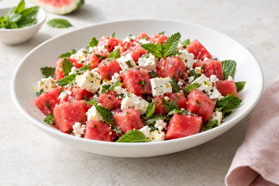 Watermelon, Feta, and Mint Salad