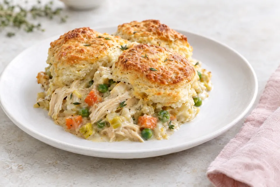 Chicken Pot Pie with Buttermilk Biscuit Topping