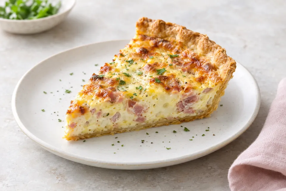Ham and Swiss Quiche