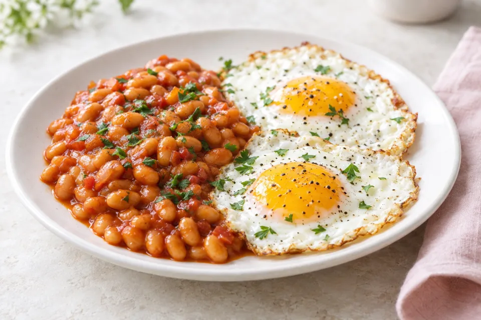 Quick Morning Beans and Fried Eggs