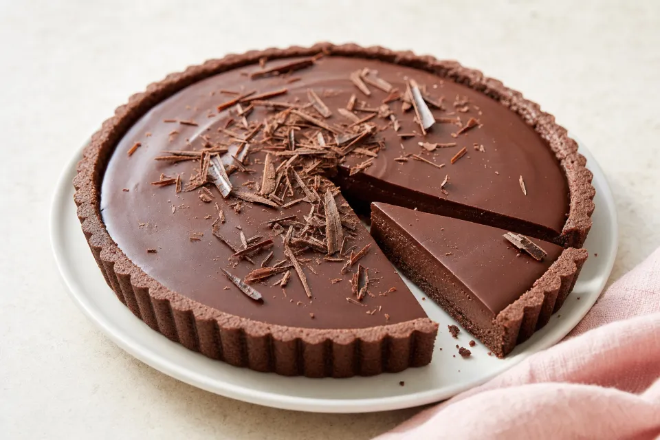 Chocolate Bourbon Fudge Tart