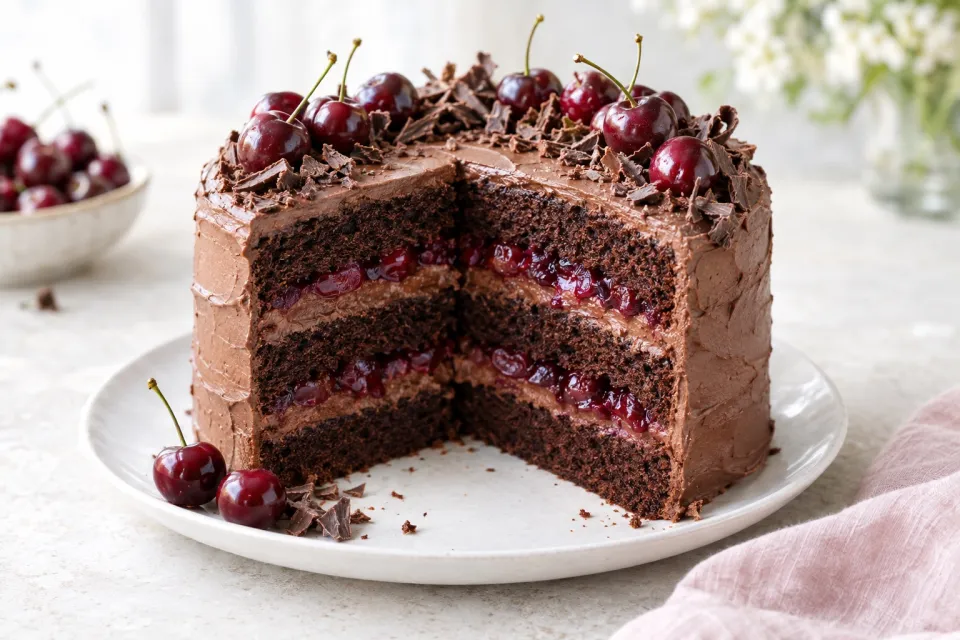 Chocolate Cherry Layer Cake
