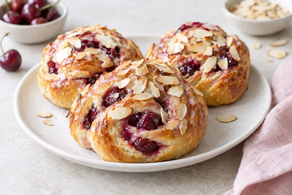 Cherry Almond Buns