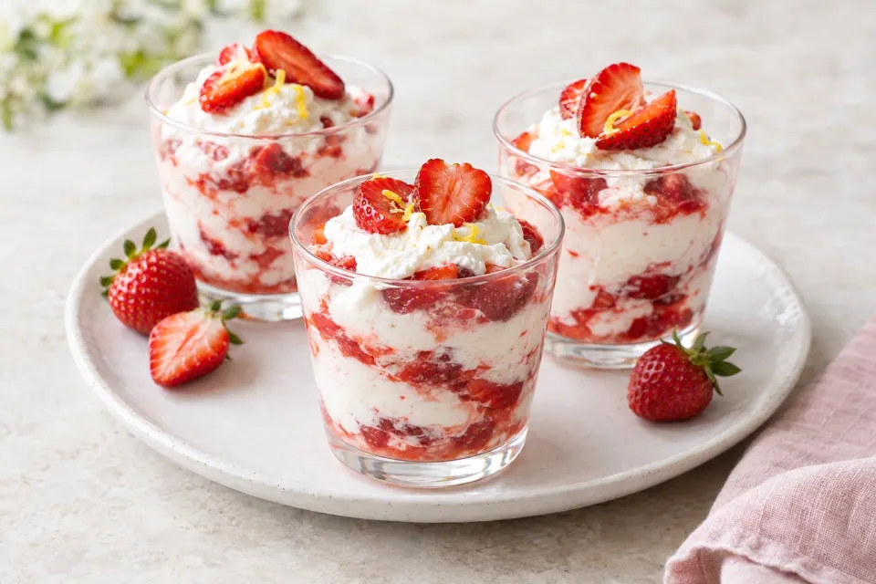 Tangy Strawberry Fools