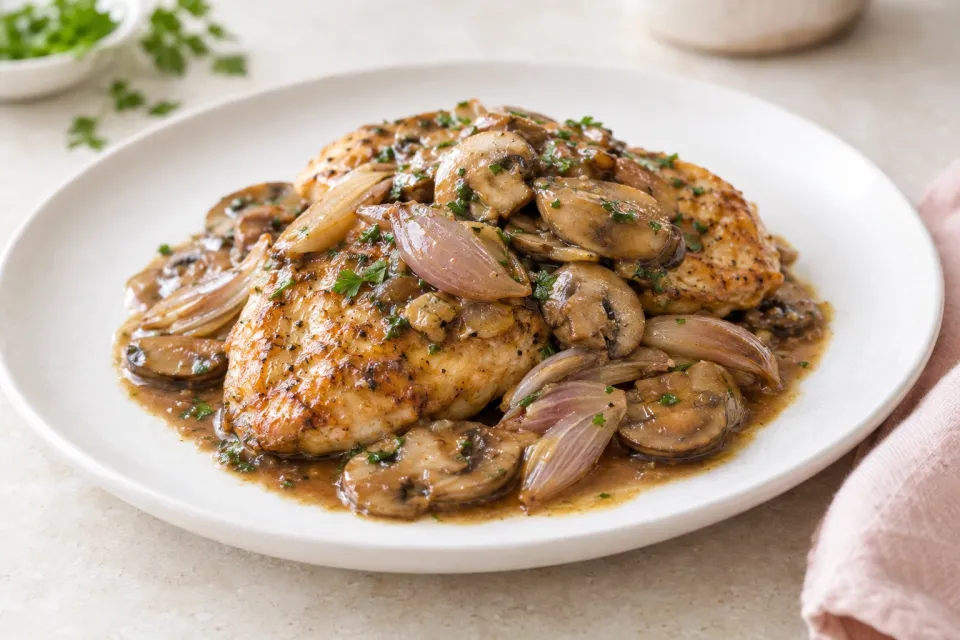 Chicken Marsala with Mushrooms and Shallots