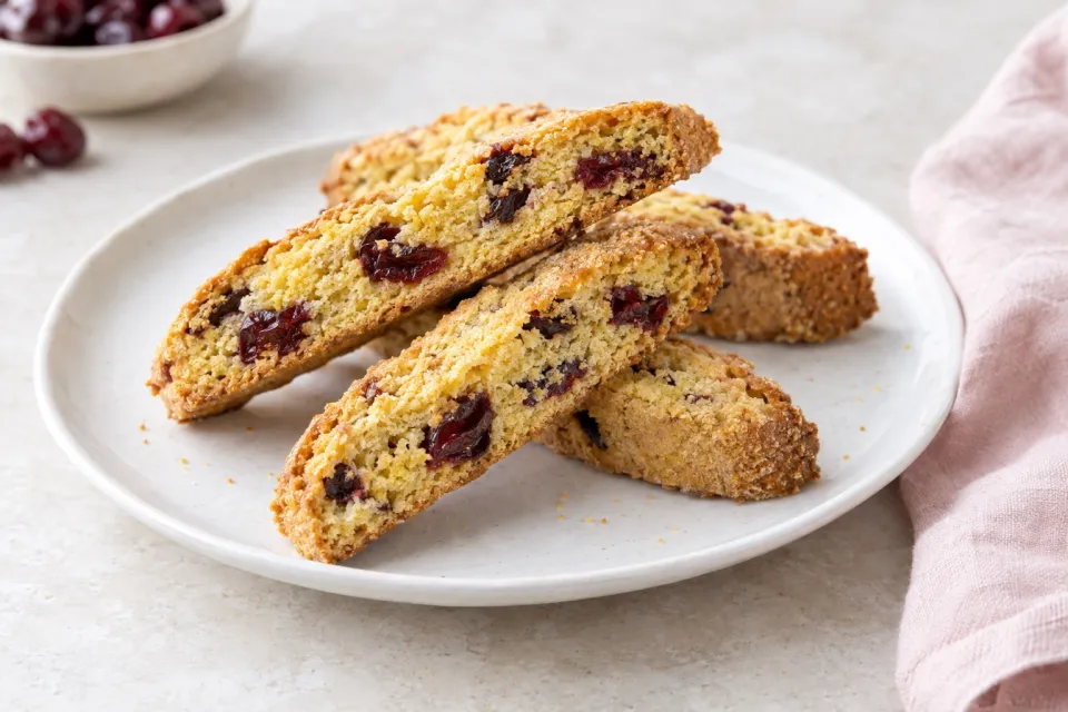 Cornmeal Cherry Biscotti