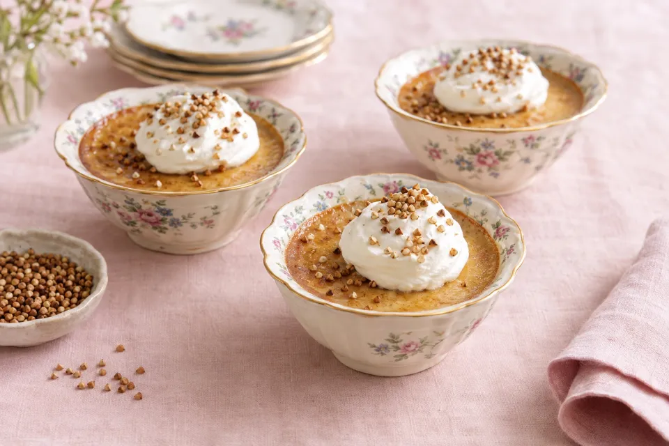 Roasted-Buckwheat Custards
