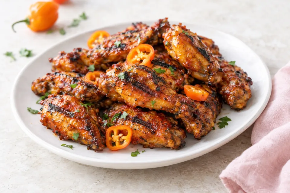 Grilled Habanero Barbecue Wings