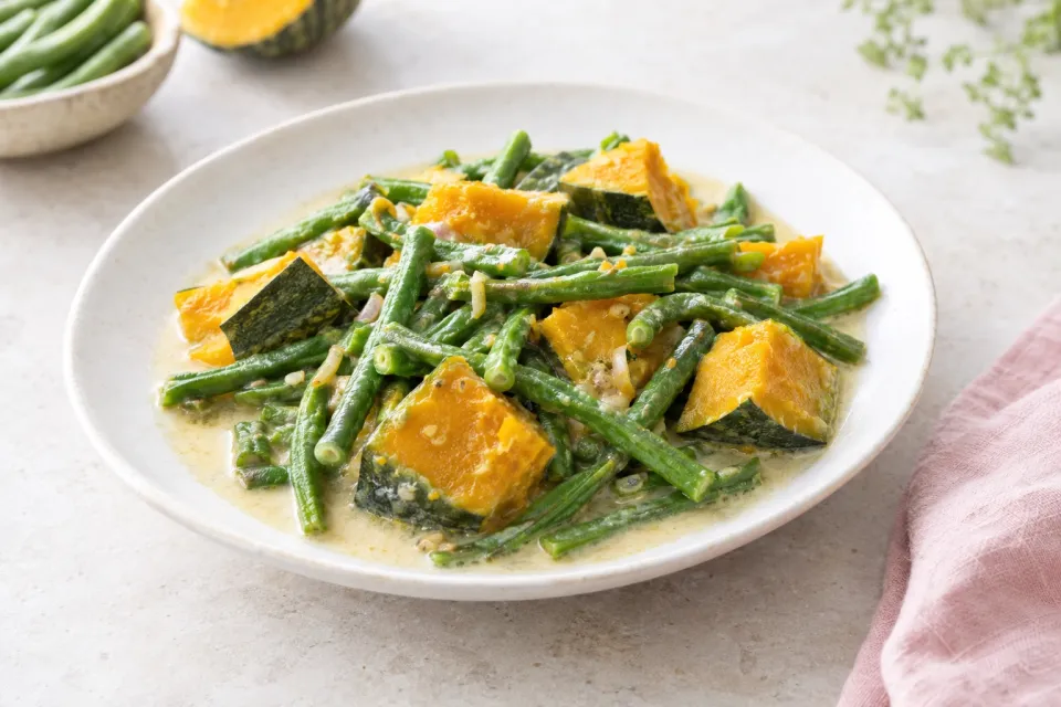 Yard-Long Beans with Kabocha and Coconut Milk