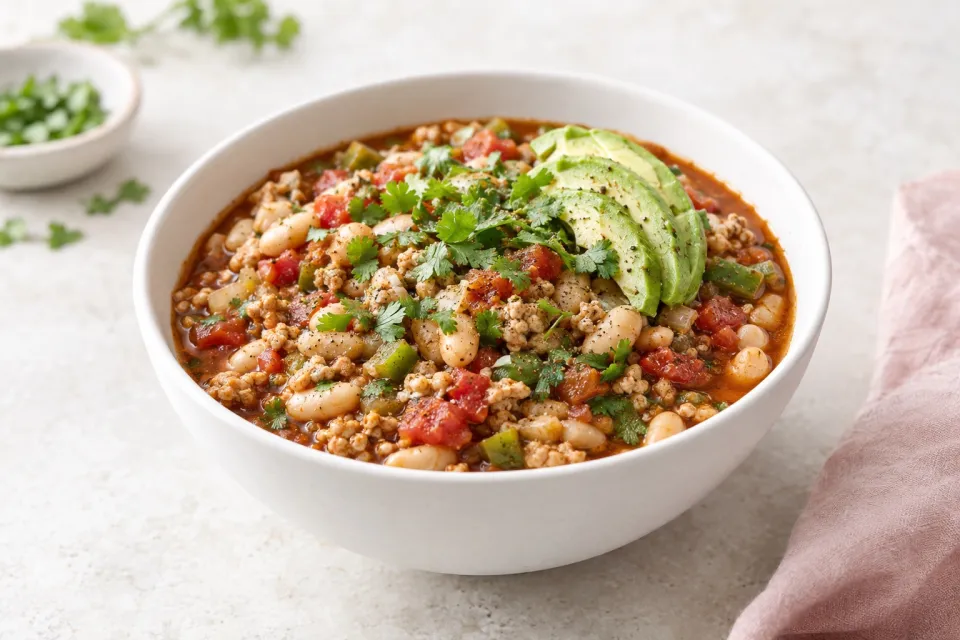 30-Minute White Bean Turkey Chili