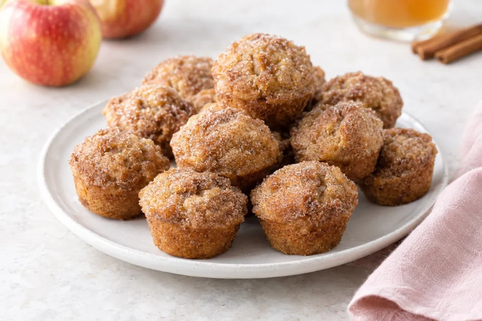 Apple Cider Doughnut Mini Muffins