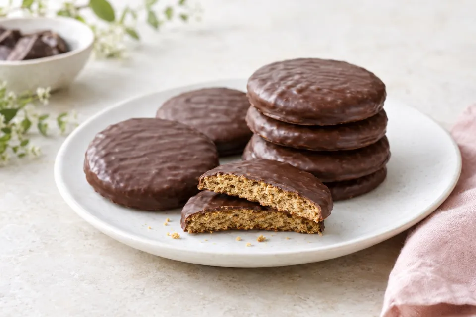Vegan Chocolate-Covered Digestive Biscuits