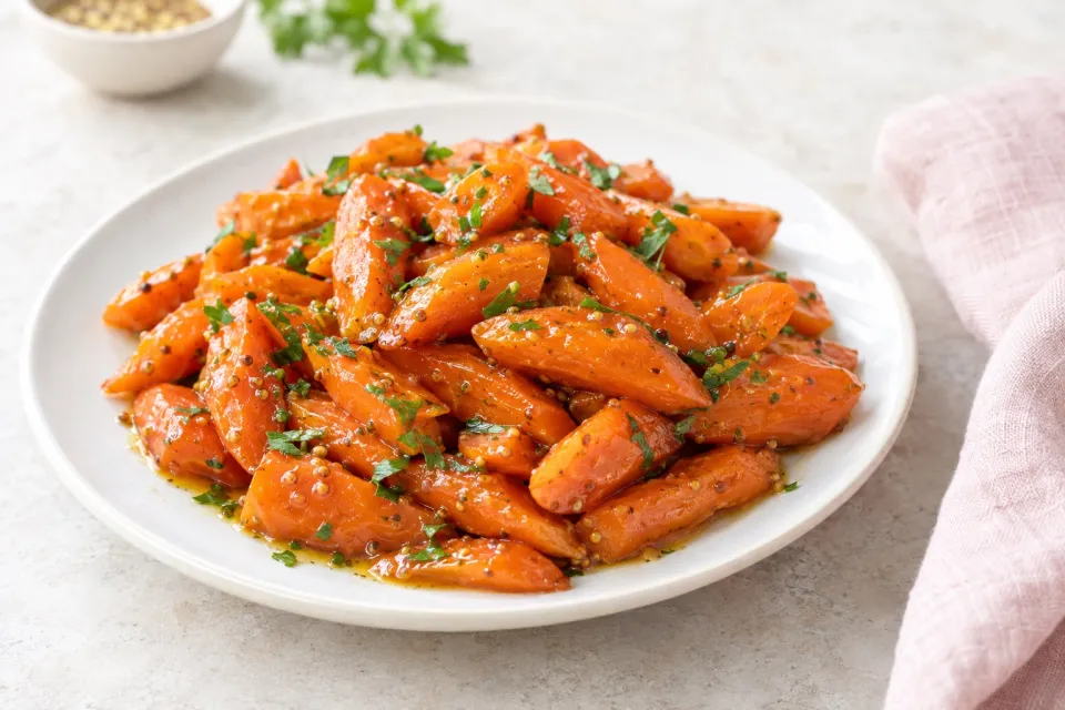 Slow Cooker Honey-Dijon Glazed Carrots
