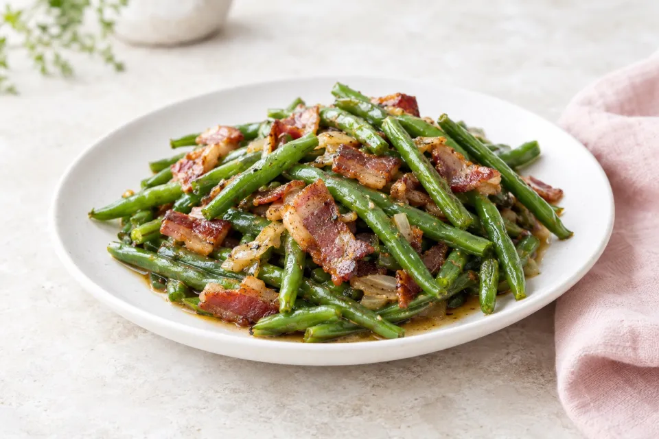 Bacon-Braised Green Beans