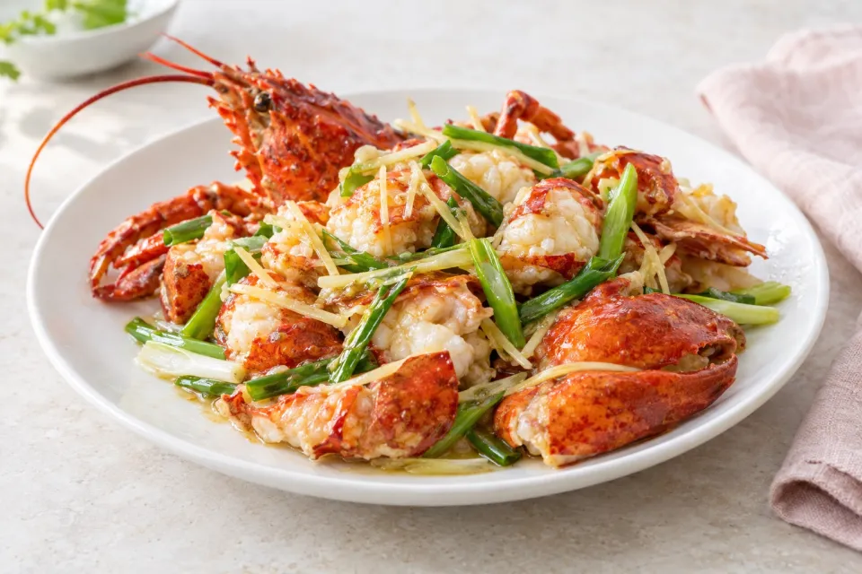 Cantonese-Style Lobster with Ginger and Scallions