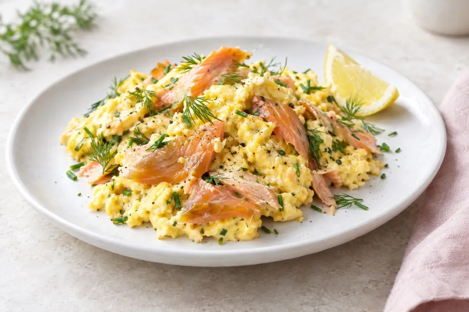 Smoked Trout and Egg Scramble