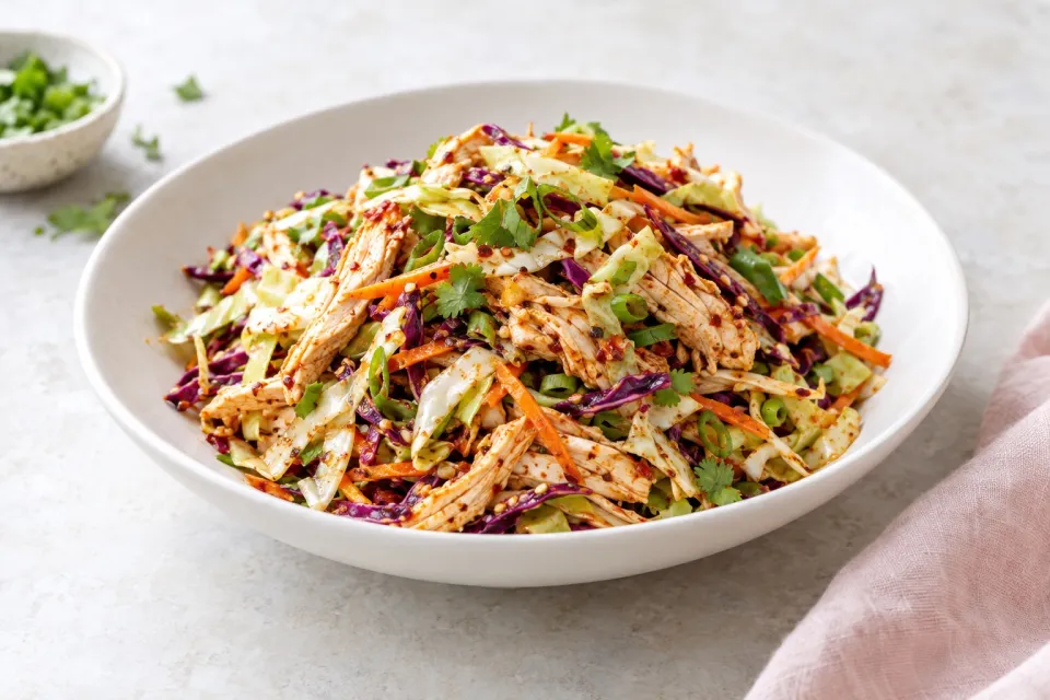 Spicy Cabbage and Chicken Salad