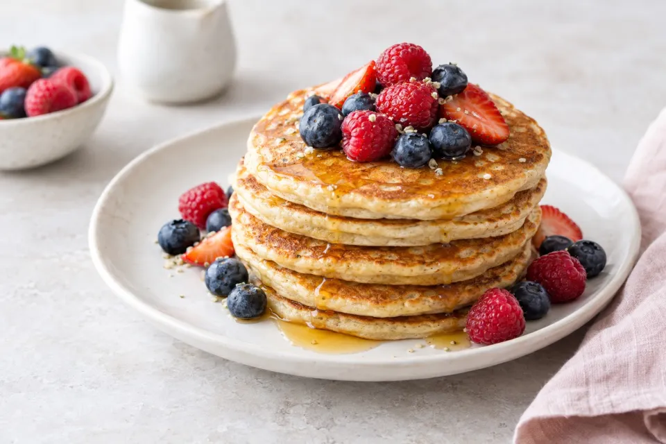 Vegan Pancakes Made with Aquafaba