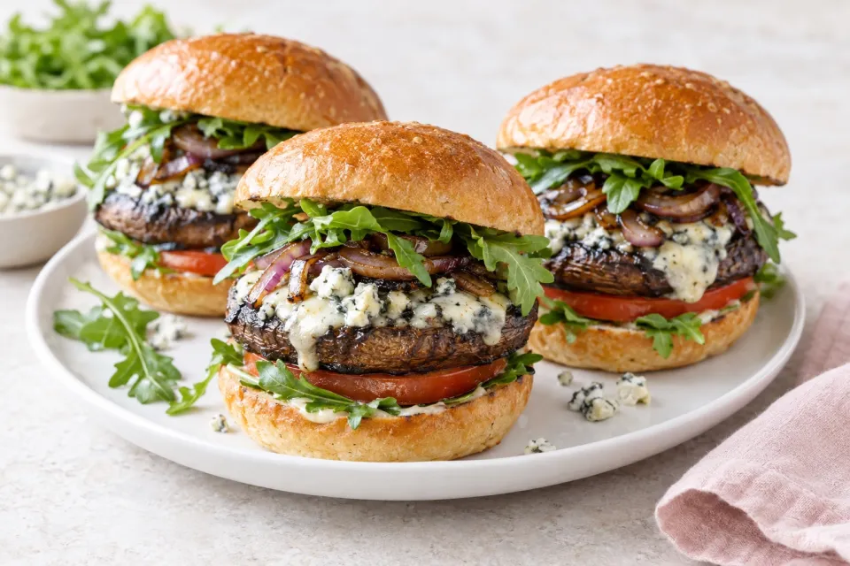 Blue Cheese Portobello Mushroom Burgers