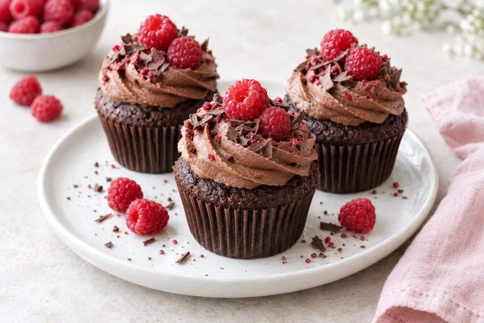 Chocolate Raspberry Cupcakes